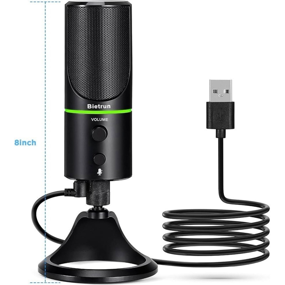 Bietrun One USB Gaming Microphone NEW Plug Play Mute Streaming *No box